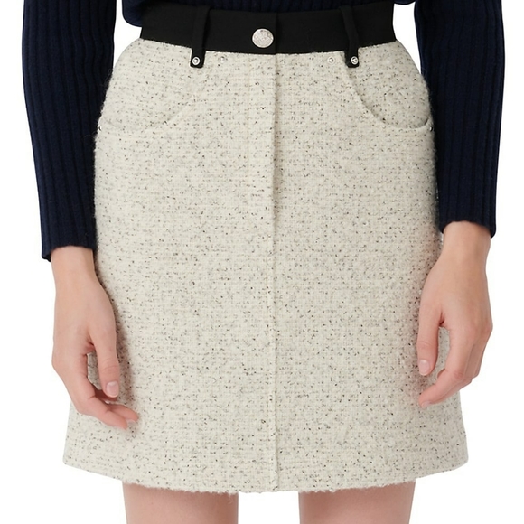 NEW MAJE Jadka Tweed Mini Skirt - Picture 3 of 8